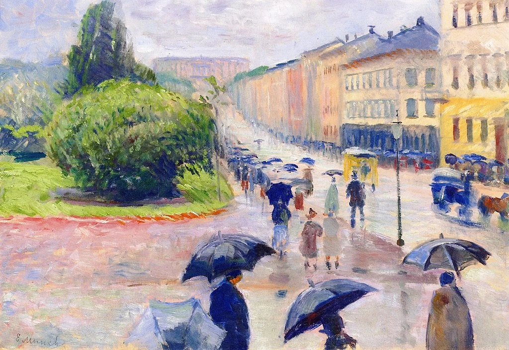 Karl Johan sotto la pioggia - Munch Museum, 1891